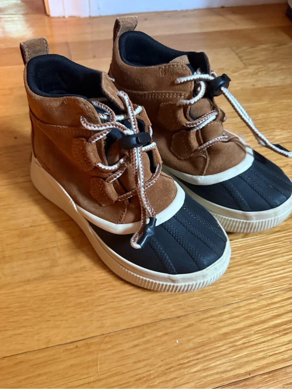 Sorel Kids Brown and Black Duck Boots